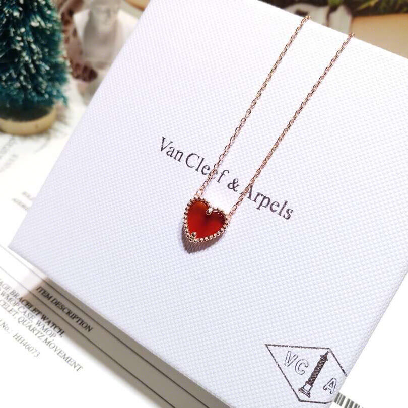 van cleef heart necklace