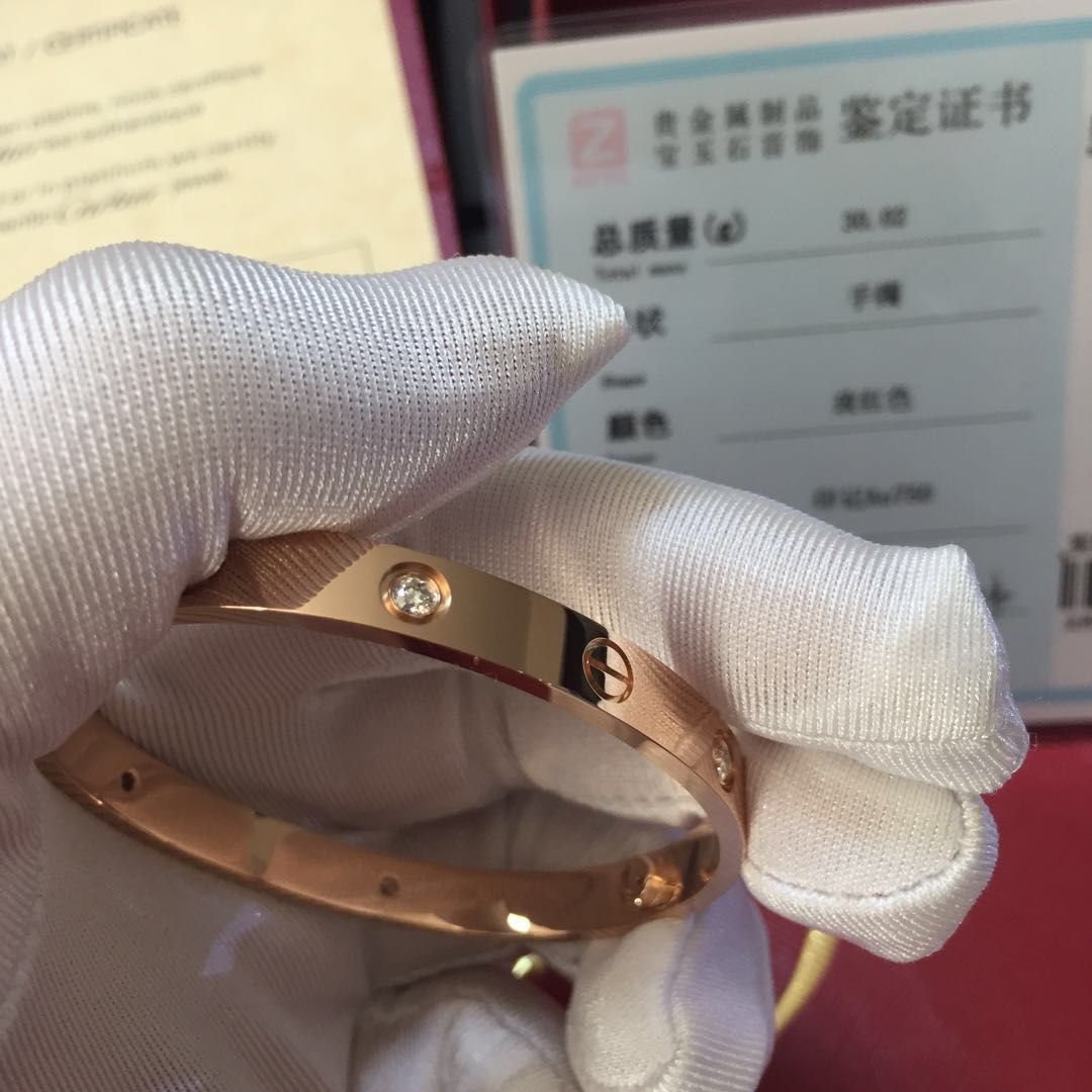 cartier bracelet with 4 diamonds