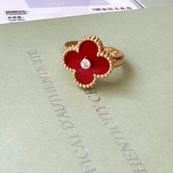 Replica Van cleef Vintage Alhambra ring cheap