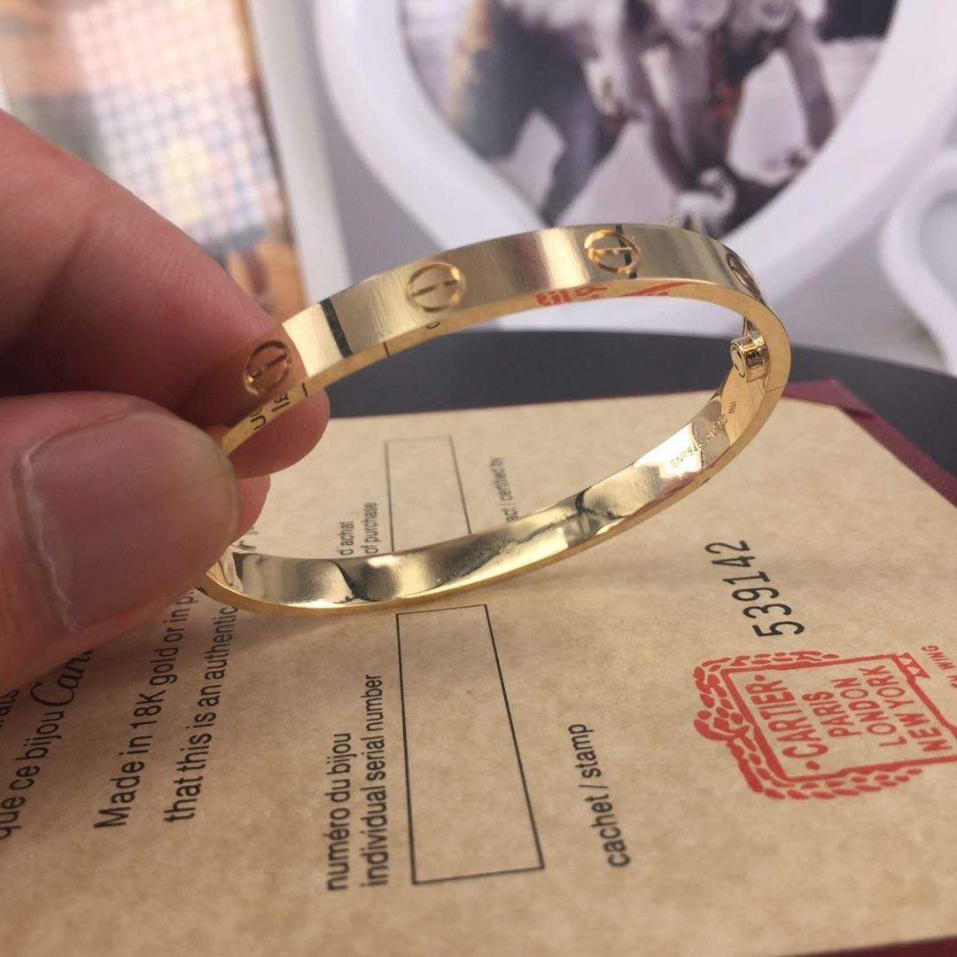 cartier inspired love bracelet real gold
