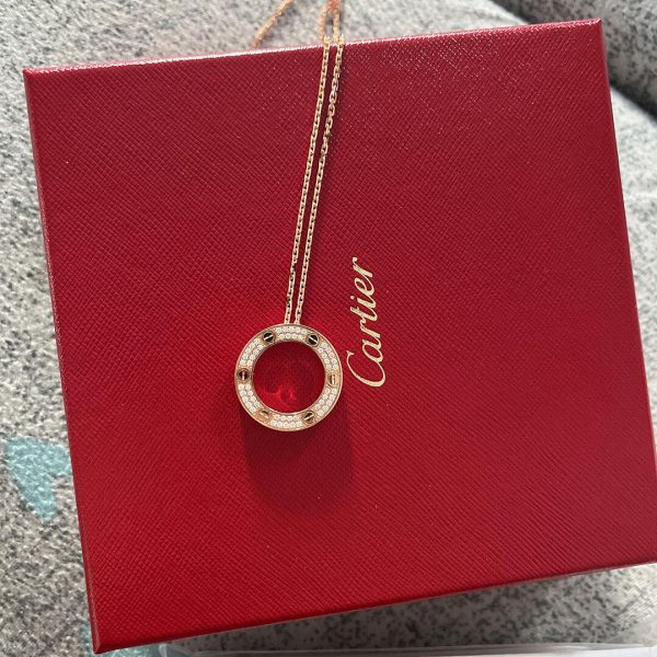 real gold cartier love necklace copy