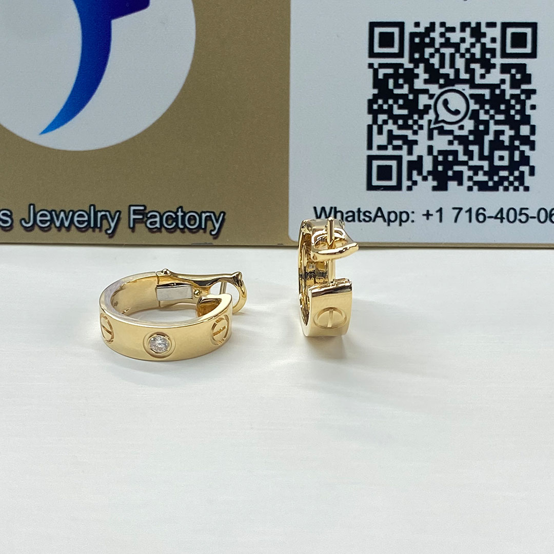 Replica Cartier love earring diamonds cheap