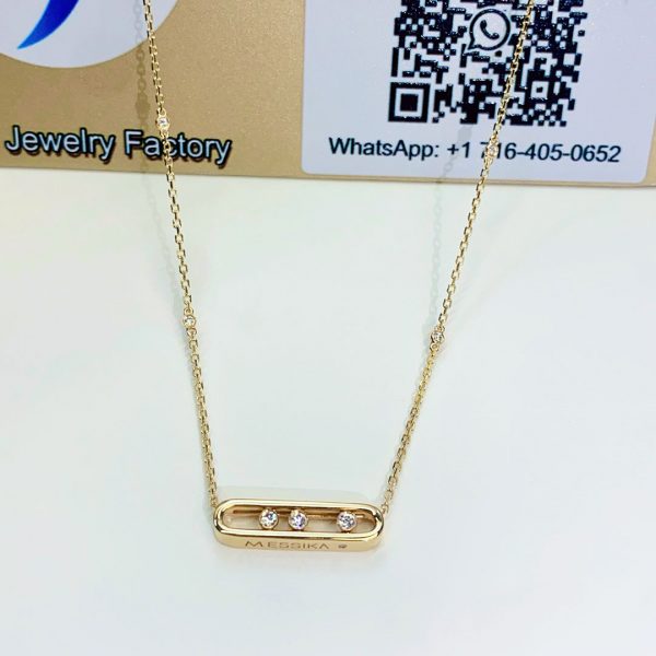 Messika Baby Move Yellow Gold Diamond Necklace