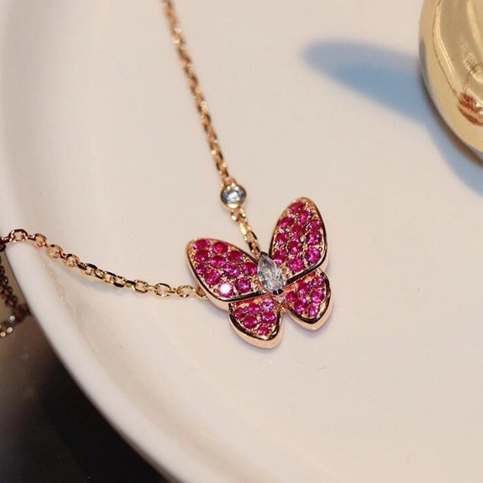 Two Butterfly pendant van cleef replica