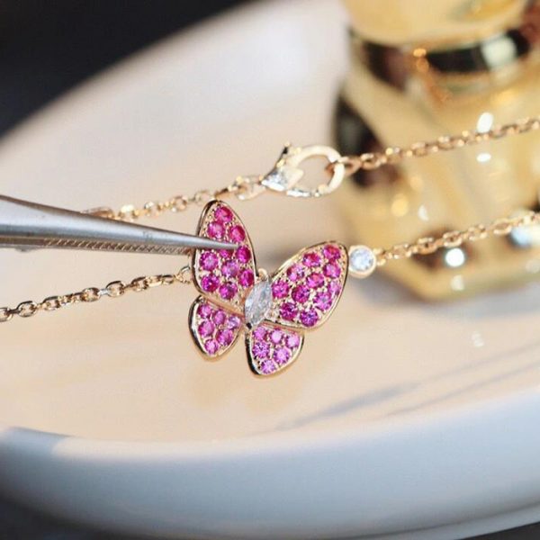 van cleef two butterfly pendant dupe