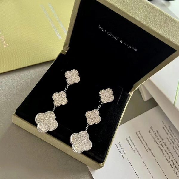 replica van cleef arpels Magic Alhambra earrings, 3 motifs