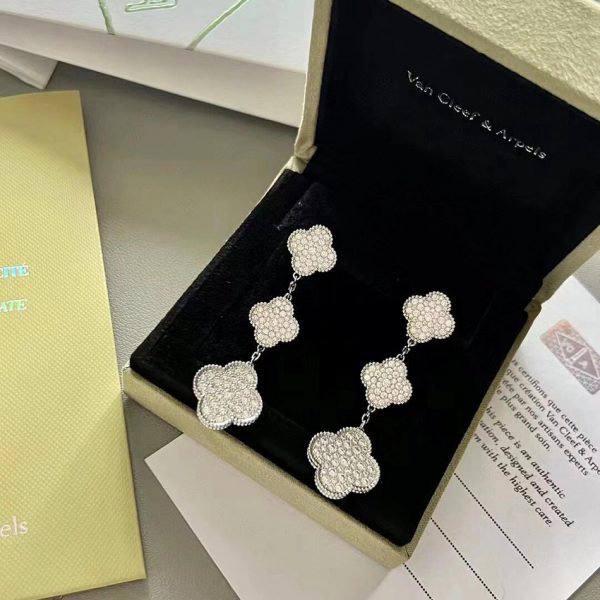 replica van cleef arpels Magic Alhambra earrings, 3 motifs