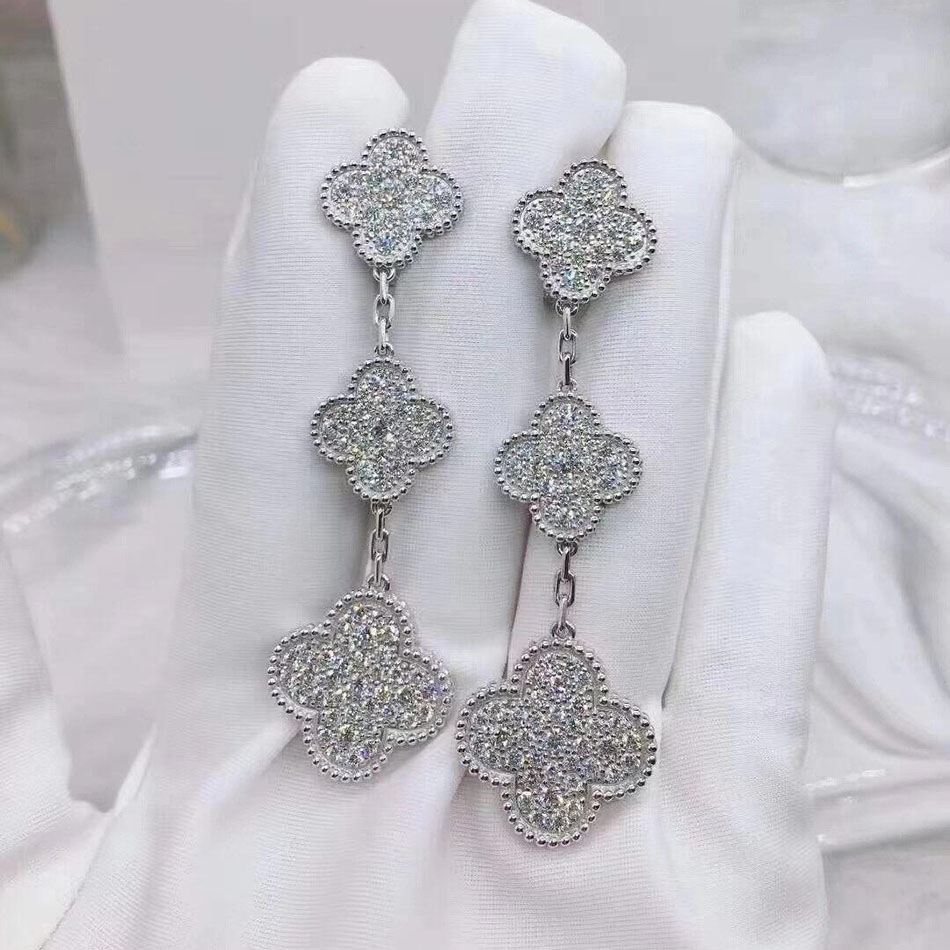 replica van cleef arpels Magic Alhambra earrings, 3 motifs