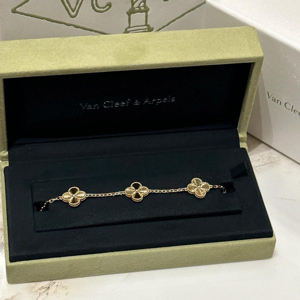 imitation vca guilloche bracelet