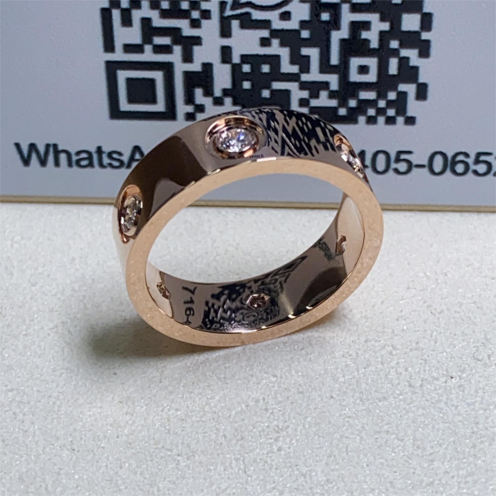 Cartier rose gold ring with diamond