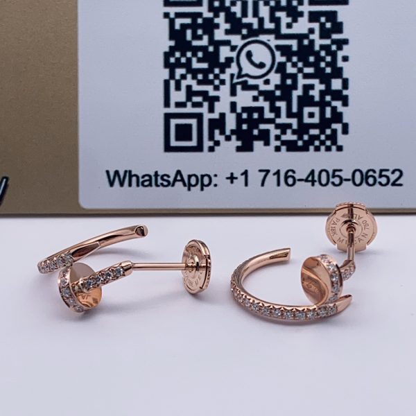 18K Rose Gold Juste un Clou Diamond Earrings