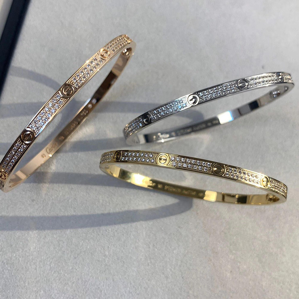 Cartier love bracelet small white gold price