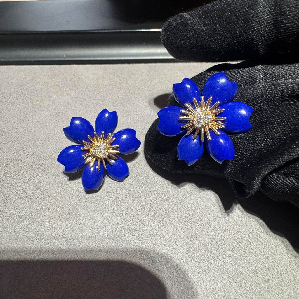 Replica Van Cleef Arpels Lapis Lazuli Earrings